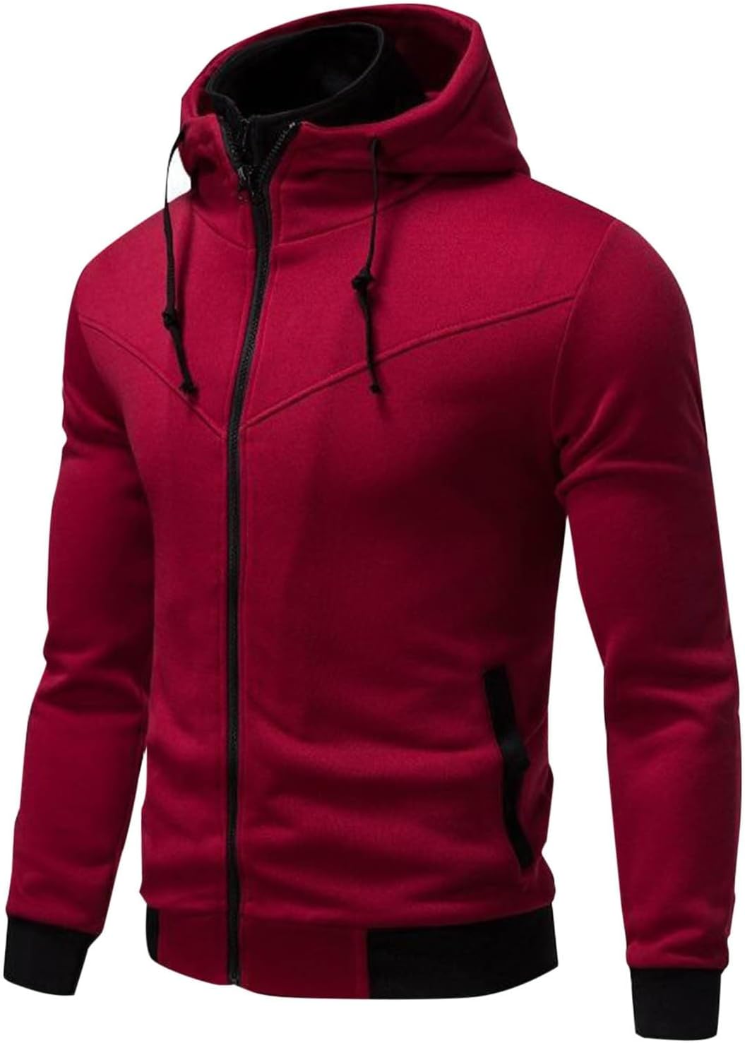 Susenstone – Sweat à Capuche Homme Grande Taille – Cardigan Sportswear Uni avec Poche