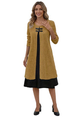 Robe pull shownicer femme – manches longues et col rond