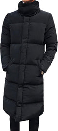 tinetill – Manteau Long Homme en Duvet – Doudoune Chaude Matelassée à Capuche & Veste Thermique d’Hiver