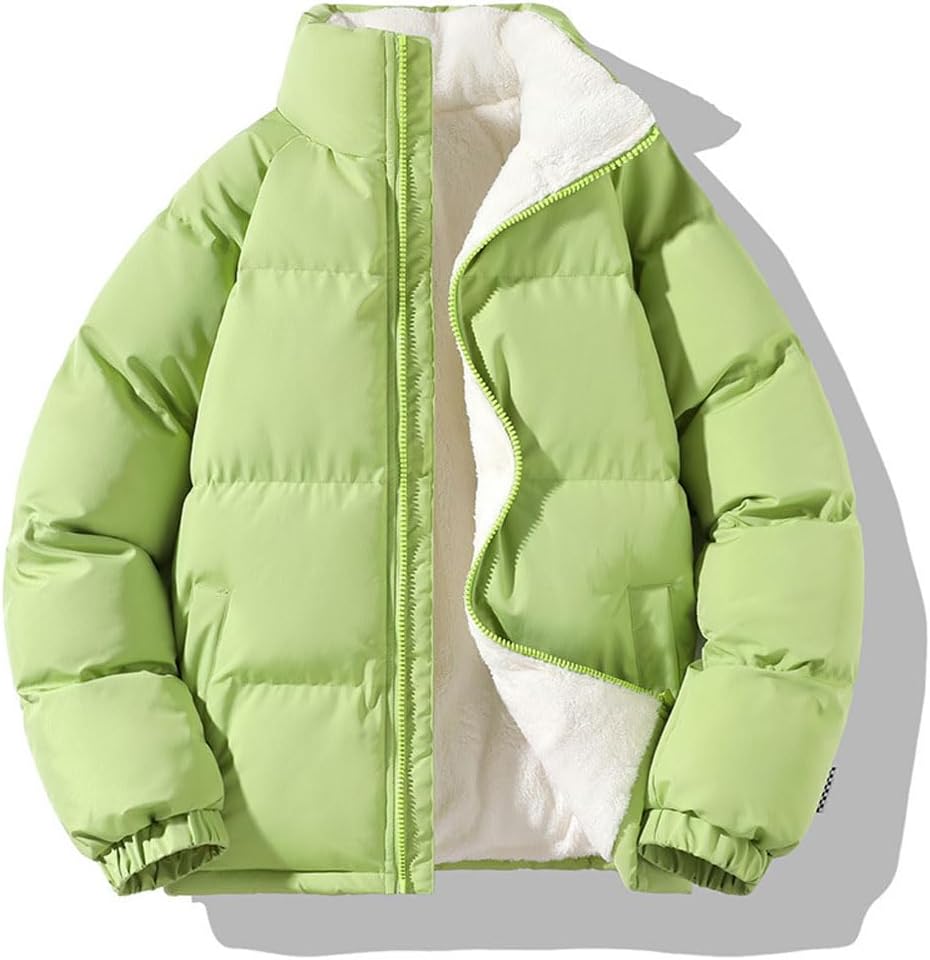 Oanviso – Doudoune courte unisexe pour homme – Veste polaire épaisse et oversize pour automne/hiver