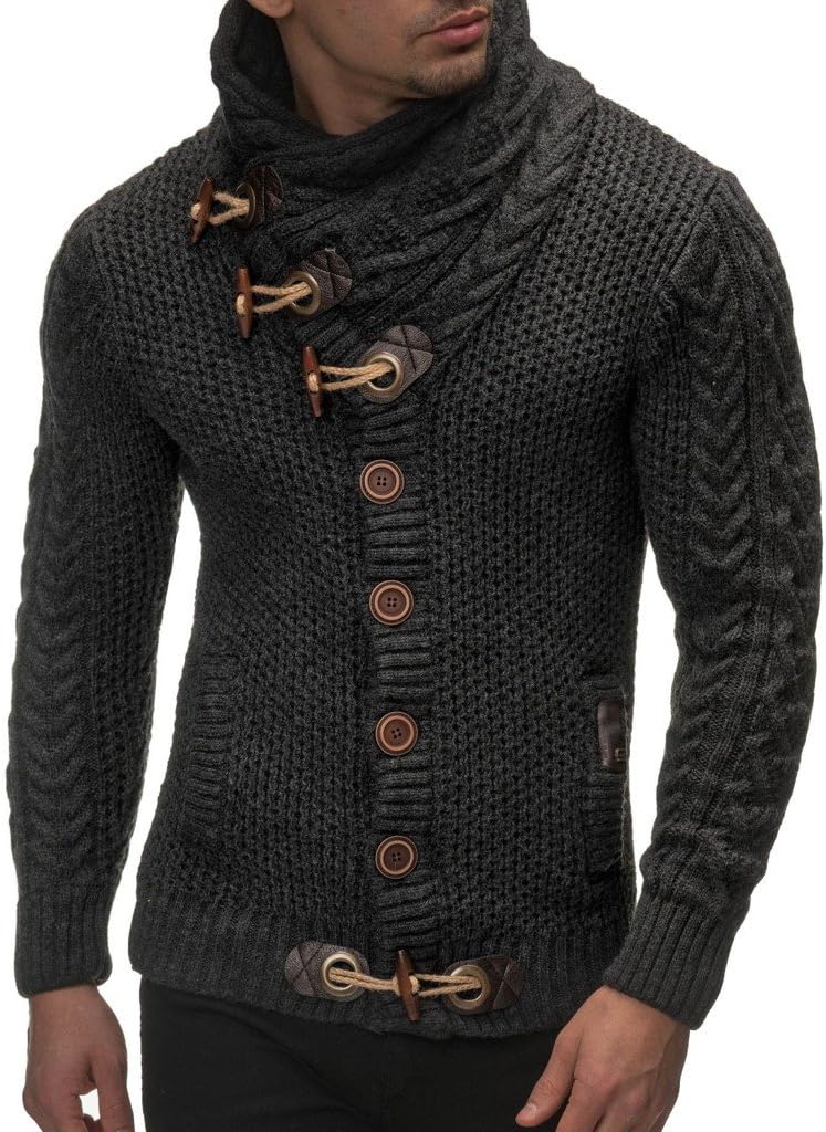 Leif Nelson LN4195 – Cardigan Homme en Maille – Style Moderne & Casual