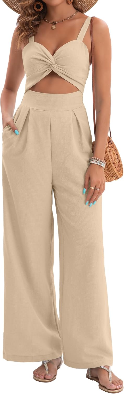 AGERWAY – Combinaison Femme Bicolore Sans Manches, Look Chic & Vacances