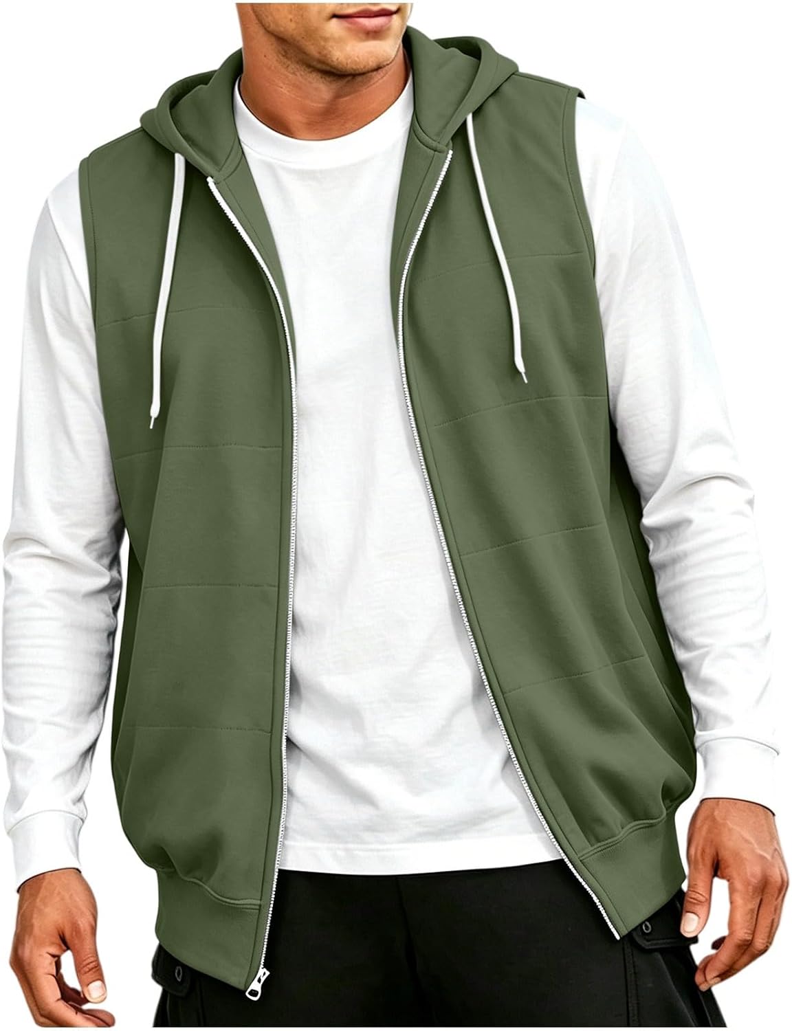 Gilet homme Wyongtao sans manches à capuche zippé