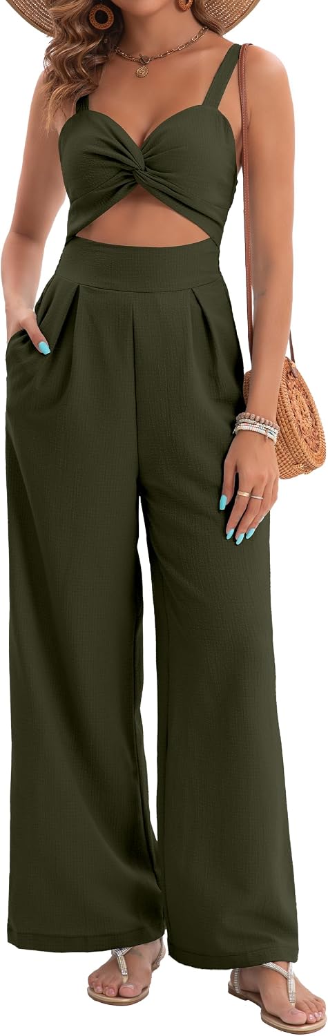 AGERWAY – Combinaison Femme Bicolore Sans Manches, Look Chic & Vacances