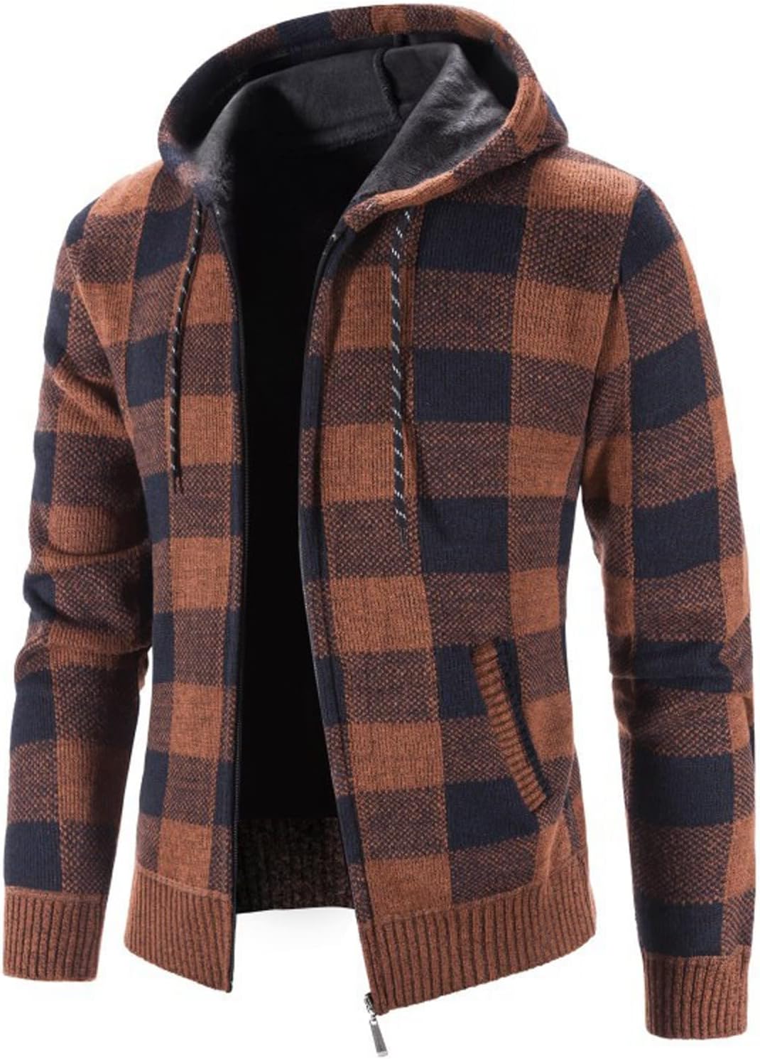 Veste homme TOFOTL à capuche zippée, style vintage