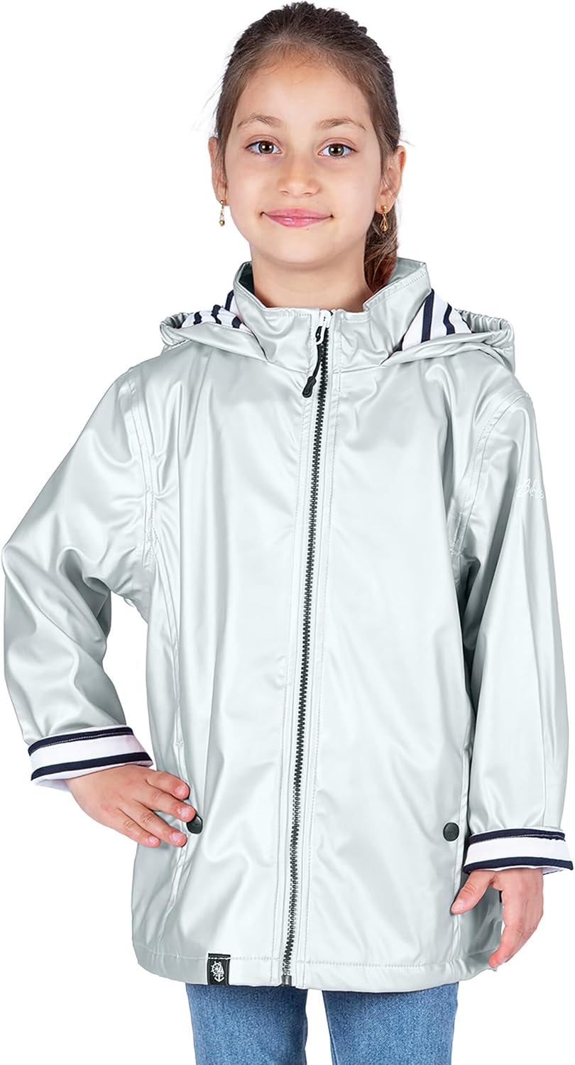 🌧️ Breizh Ocean – Ciré imperméable mixte pour enfant – Intérieur rayé style marinière – Garçon & fille de 1 à 14 ans