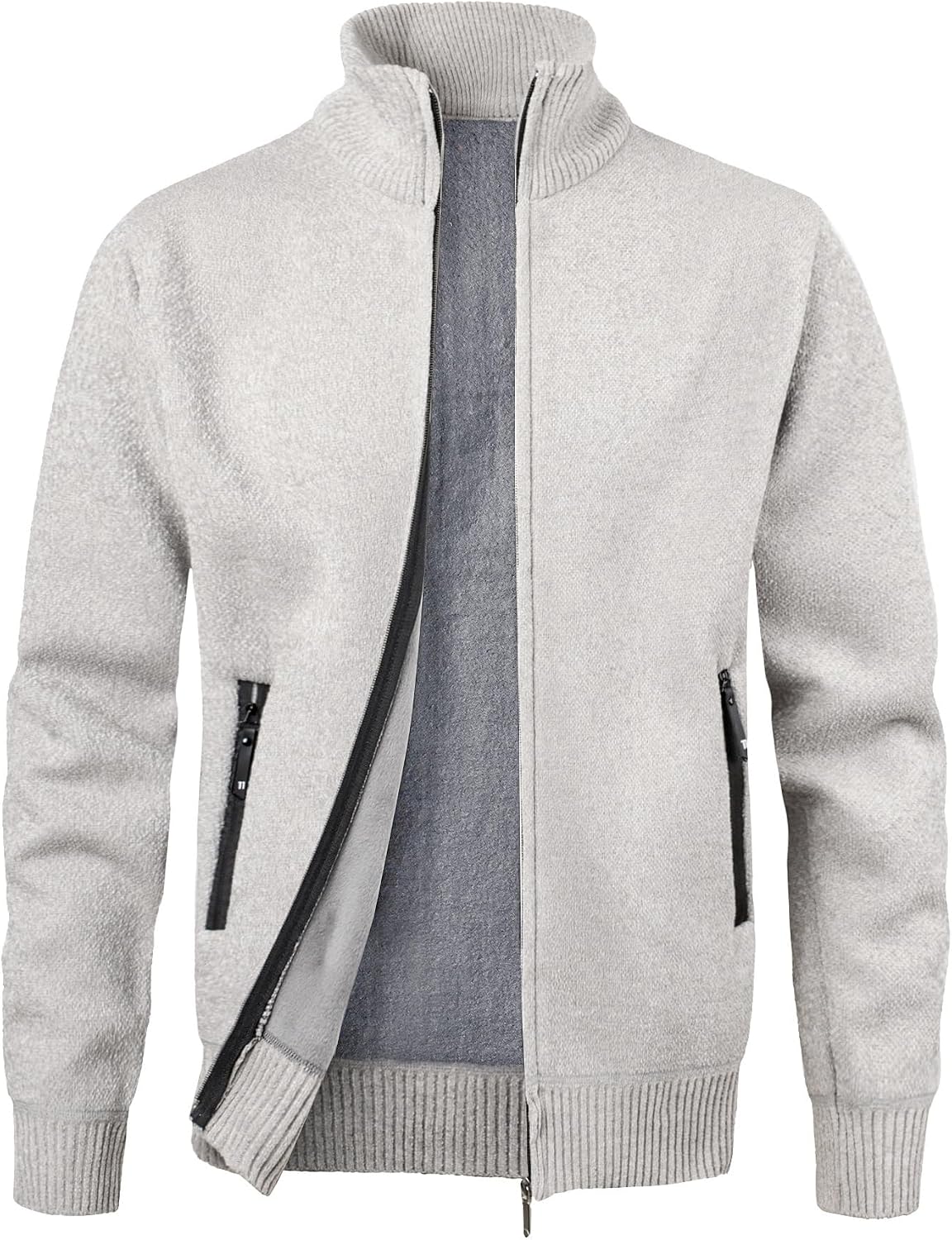 Gilet homme MeiLayM en maille zippé à col droit