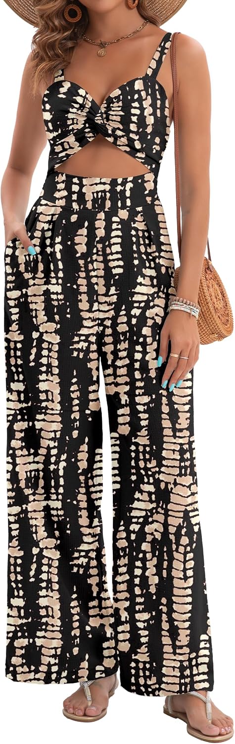 AGERWAY – Combinaison Femme Bicolore Sans Manches, Look Chic & Vacances