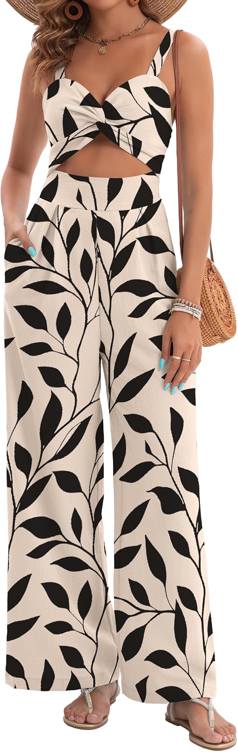 AGERWAY – Combinaison Femme Bicolore Sans Manches, Look Chic & Vacances