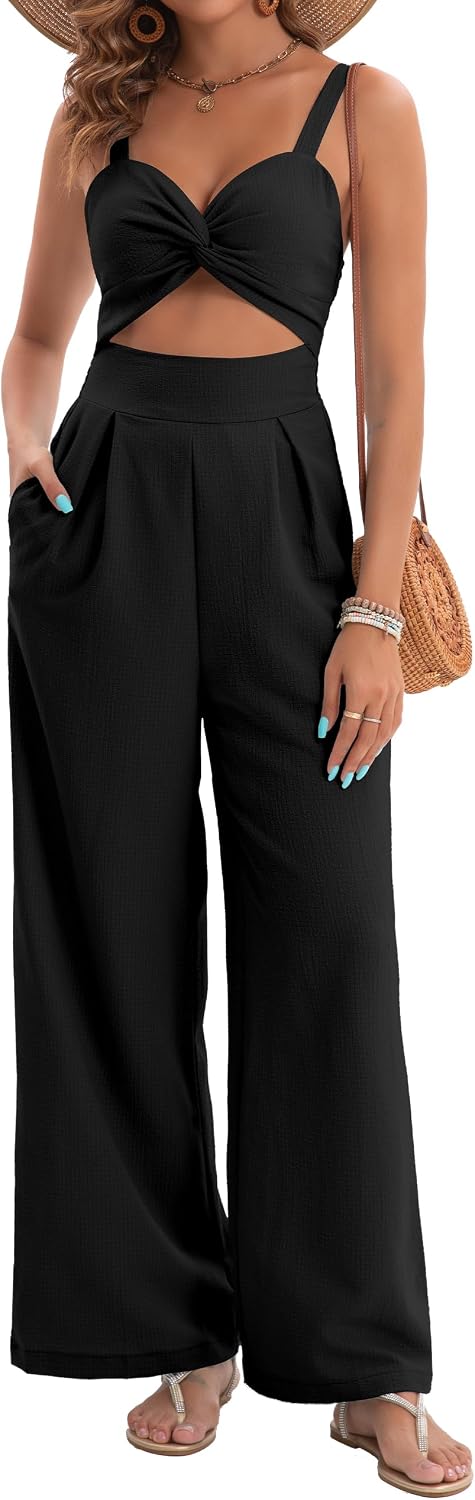 AGERWAY – Combinaison Femme Bicolore Sans Manches, Look Chic & Vacances