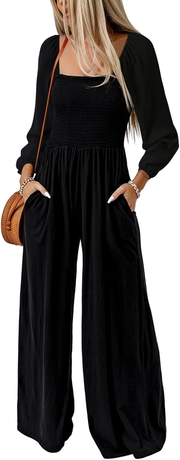 Dokotoo – Combinaison femme extensible à bretelles, coupe ample et style casual chic
