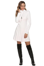 Robe pull tricotée Gyabnw à col rond et manches longues