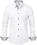Chemise homme slim fit à manches longues – style business, décontracté et élégant