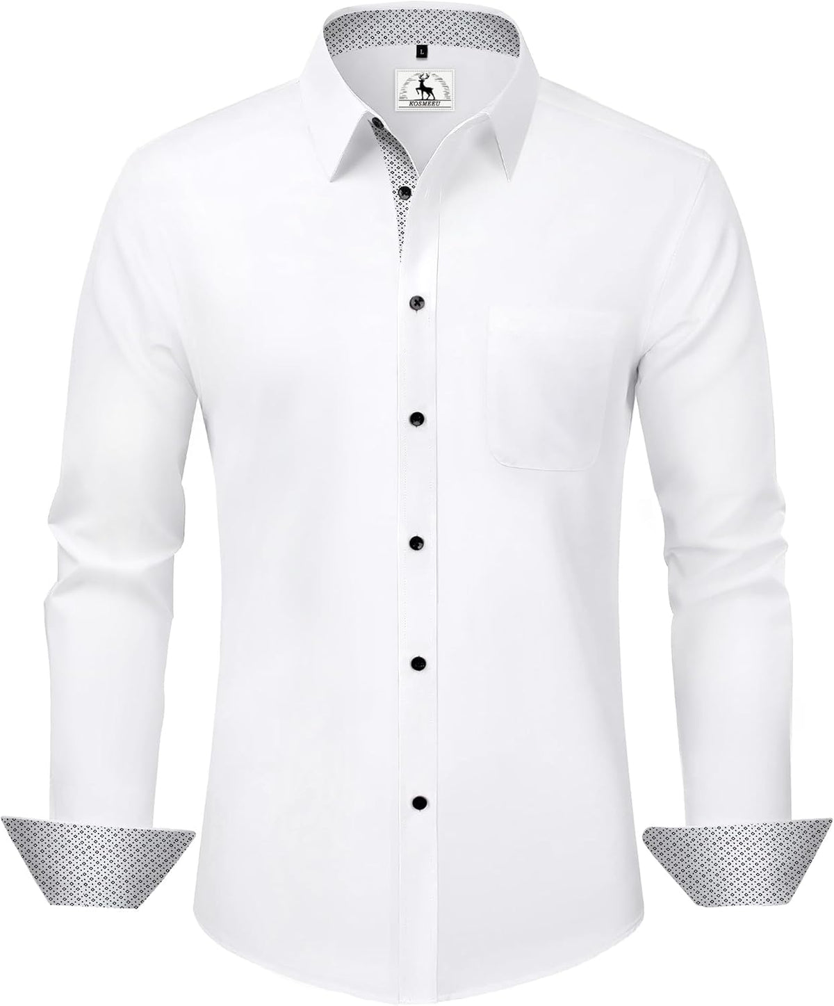 Chemise homme slim fit à manches longues – style business, décontracté et élégant