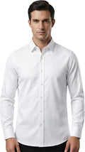Chemise homme à col montant – Manches longues, extensible et infroissable – Style casual chic