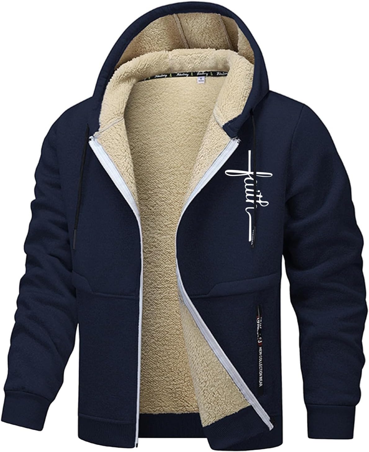 Blouson Homme Hiver Chaud – Veste Grande Taille Sans Capuche, Polaire & Oversize