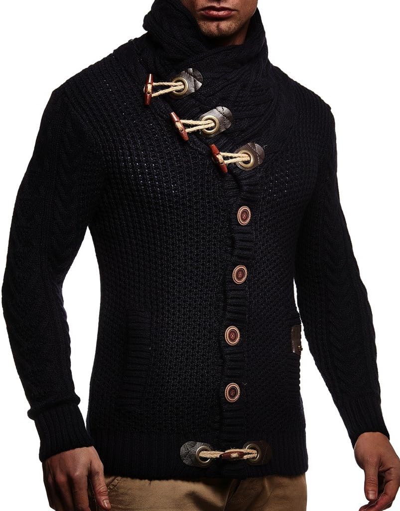Leif Nelson LN4195 – Cardigan Homme en Maille – Style Moderne & Casual