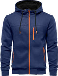 CTU – Sweat à capuche zippé en polaire pour homme – Manches longues & style casual