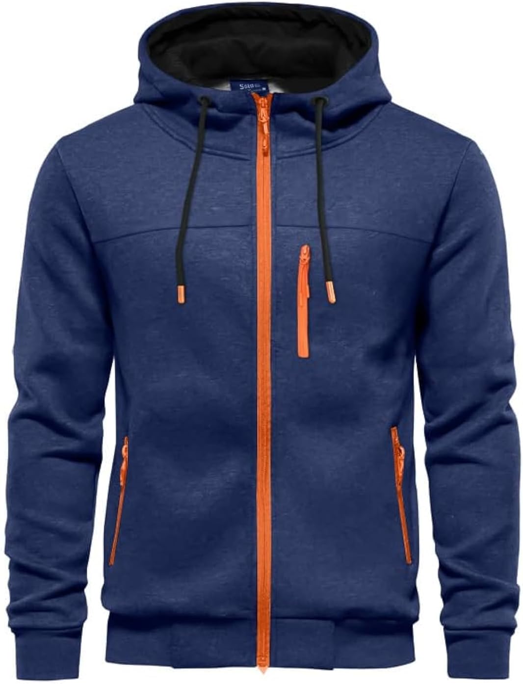 CTU – Sweat à capuche zippé en polaire pour homme – Manches longues & style casual