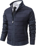 APAELEA – Cardigan Homme Hiver en Maille – Pull Zippé à Col Montant