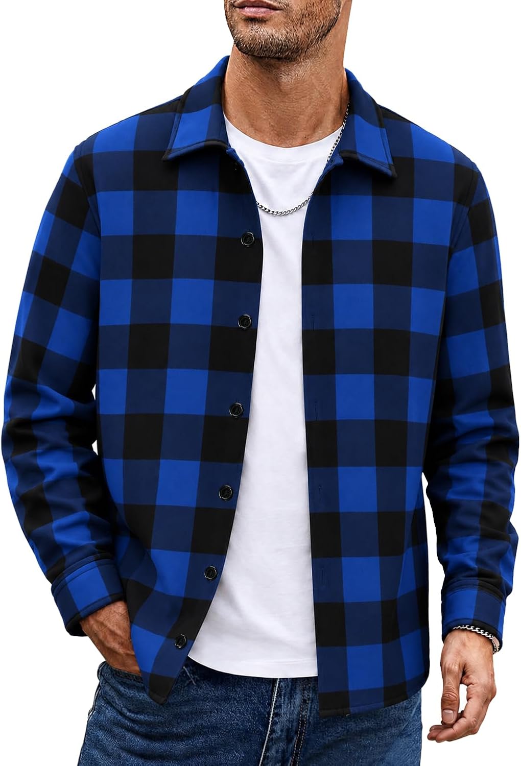 Gavliuu – Chemise Homme à Carreaux Manches Longues – Style Casual & Décontracté