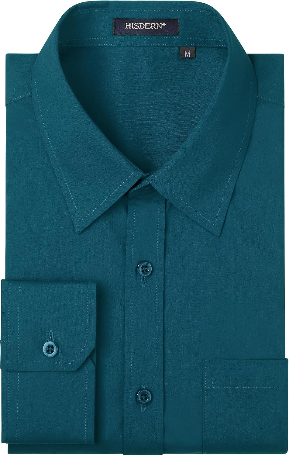 HISDERN – Chemise habillée à manches longues pour homme – Élégante, classique et boutonnée