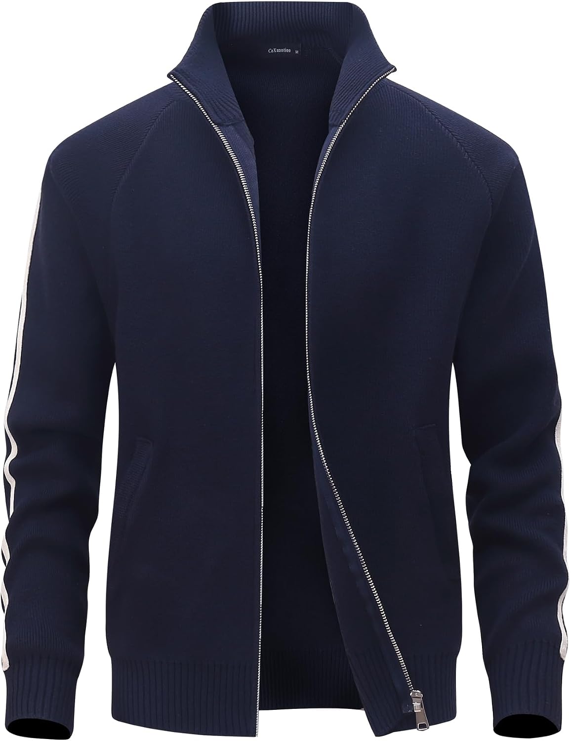 Cardigan homme CoXuantion zippé à col montant