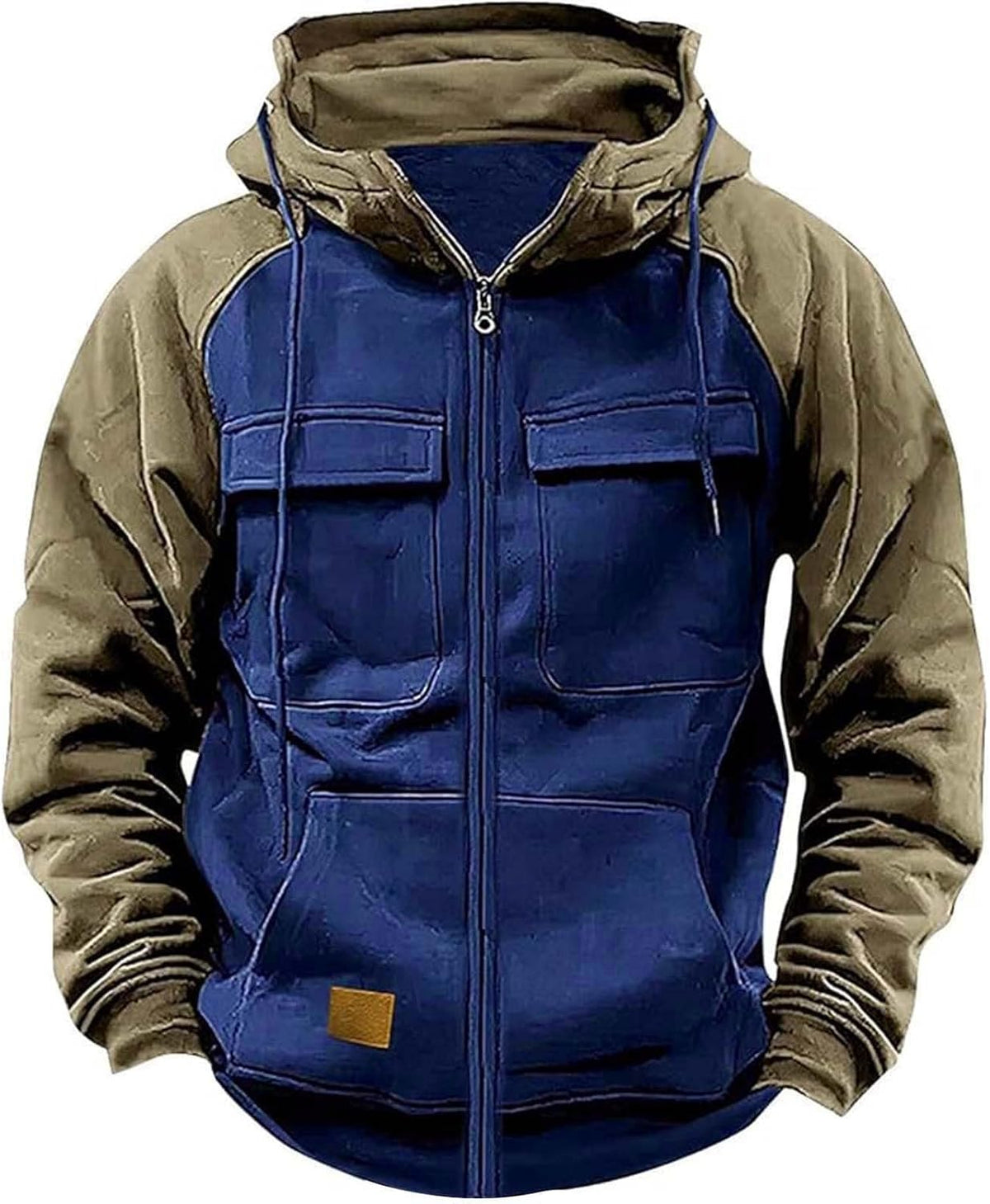 Gilet polaire zippé à capuche pour homme