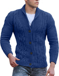Cardigan homme en maille torsadée à boutons