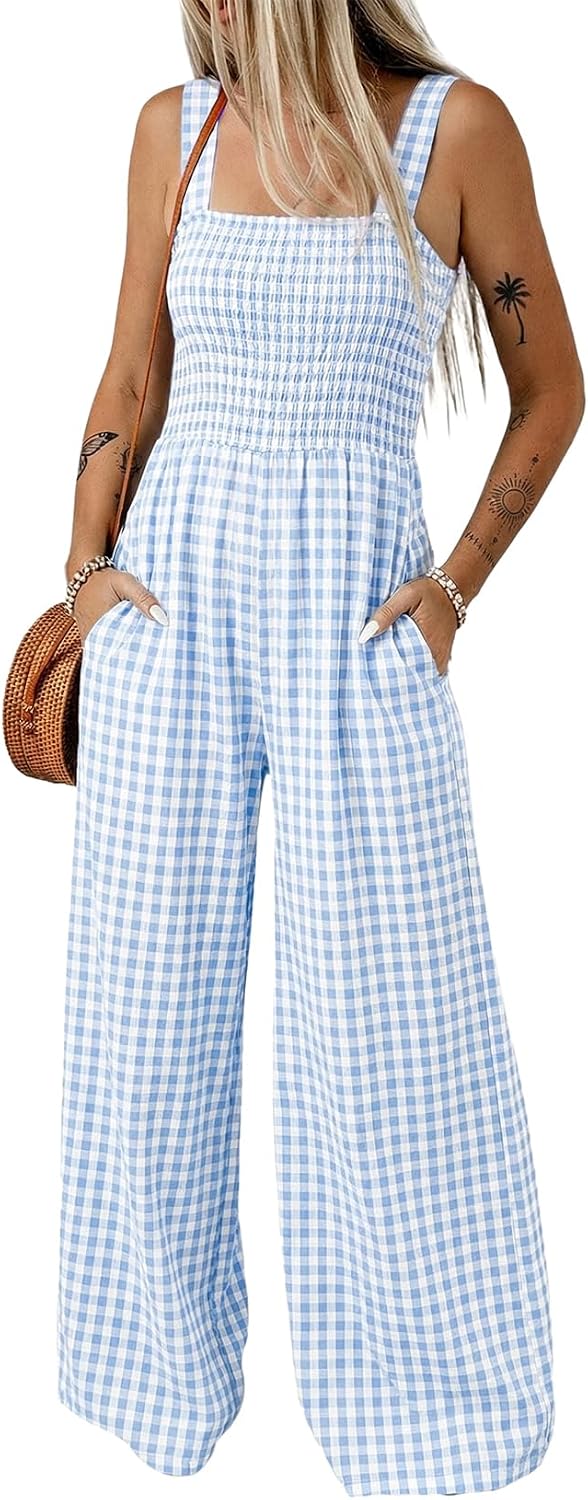 🌿 Dokotoo – Combinaison ample sans manches pour femme, pantalon large et poches