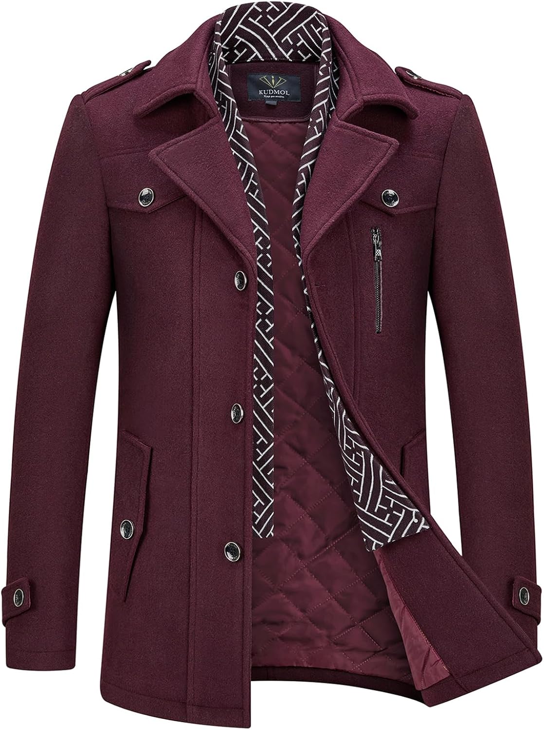Manteau en laine pour homme – Trench-coat chaud et élégant pour l’hiver