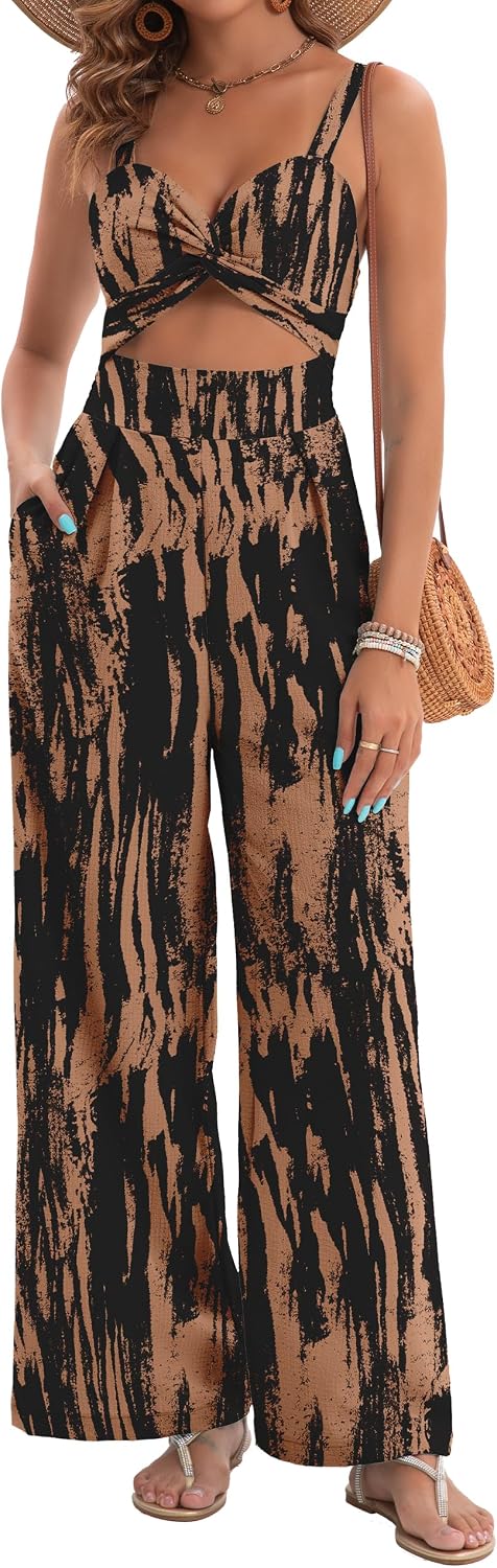 AGERWAY – Combinaison Femme Bicolore Sans Manches, Look Chic & Vacances