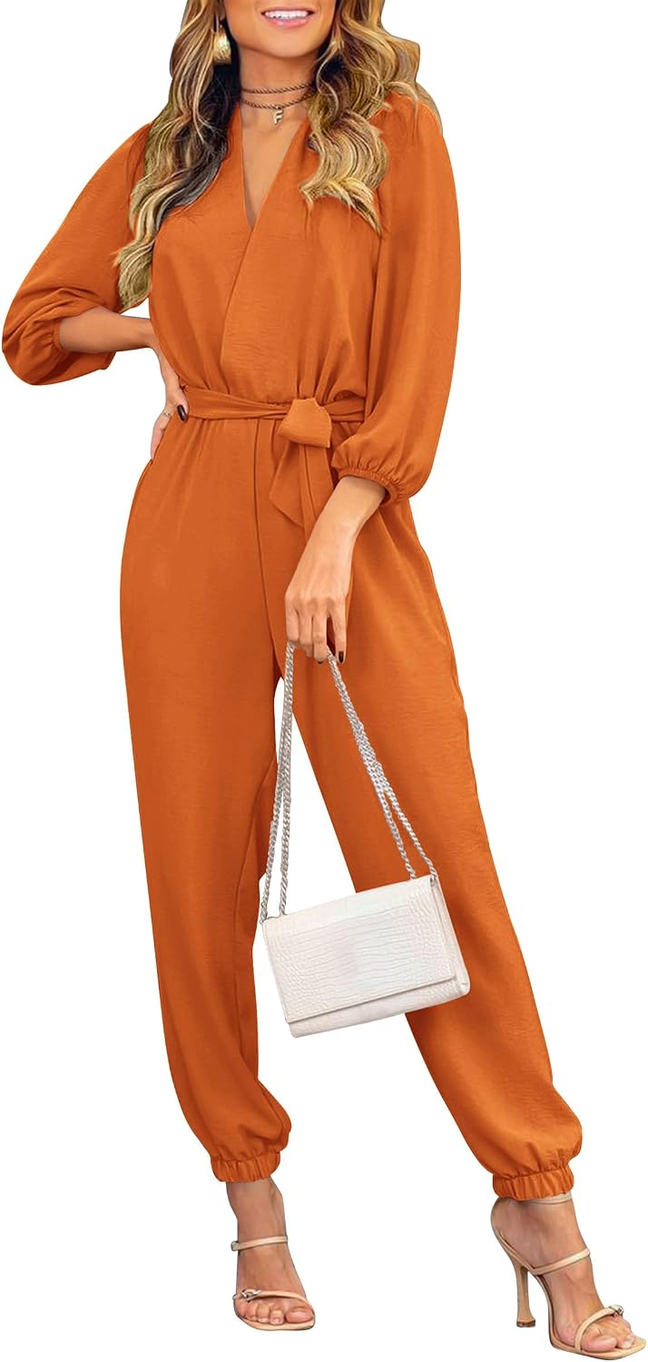 PRETTYGARDEN – Combinaison élégante sans manches pour femme, col montant et pantalon large avec poches