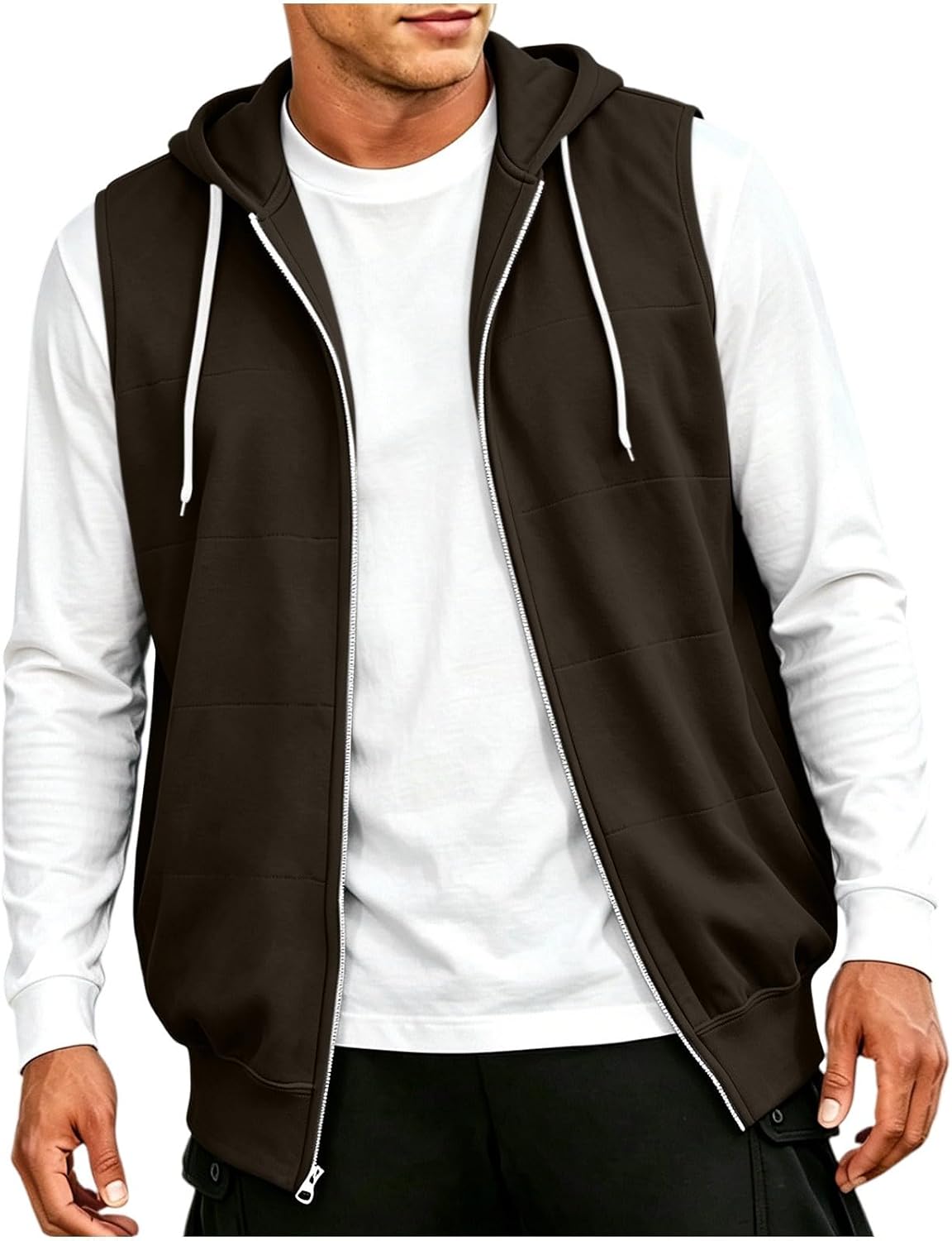 Gilet homme Wyongtao sans manches à capuche zippé