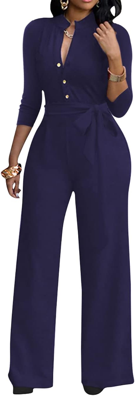 ✨ LalaLin – Combinaison élégante pour femme à manches longues et taille haute cintrée