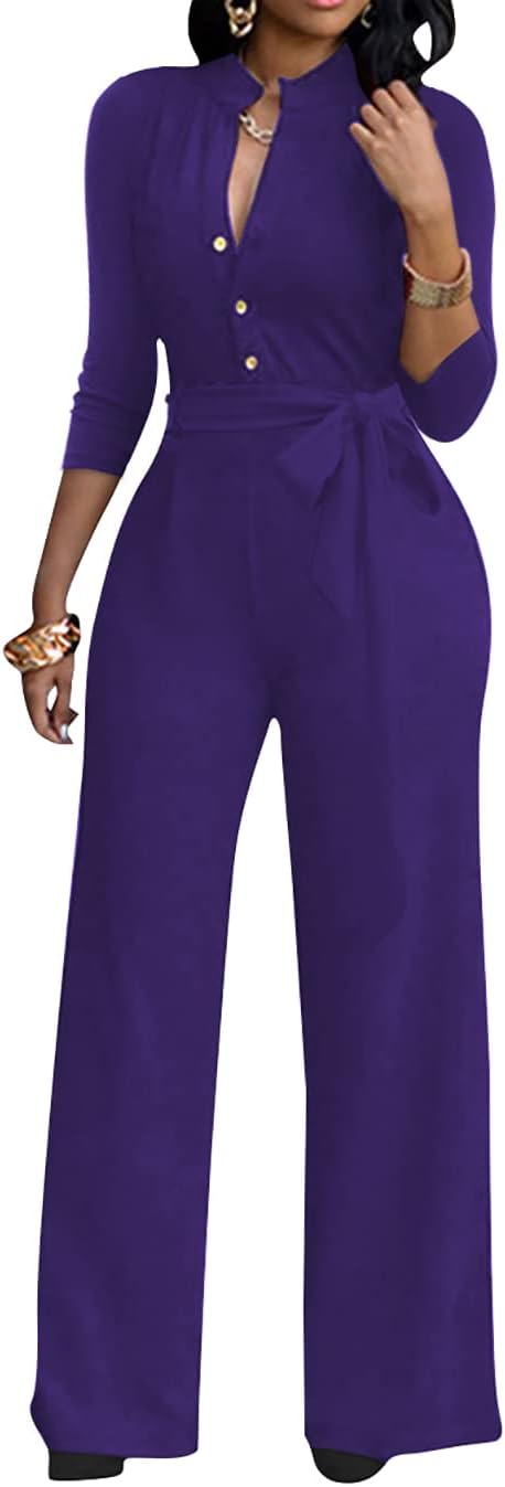 ✨ LalaLin – Combinaison élégante pour femme à manches longues et taille haute cintrée