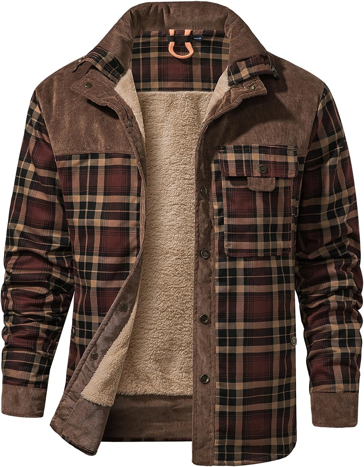 Chemise homme Mr.Stream en flanelle à carreaux doublée sherpa