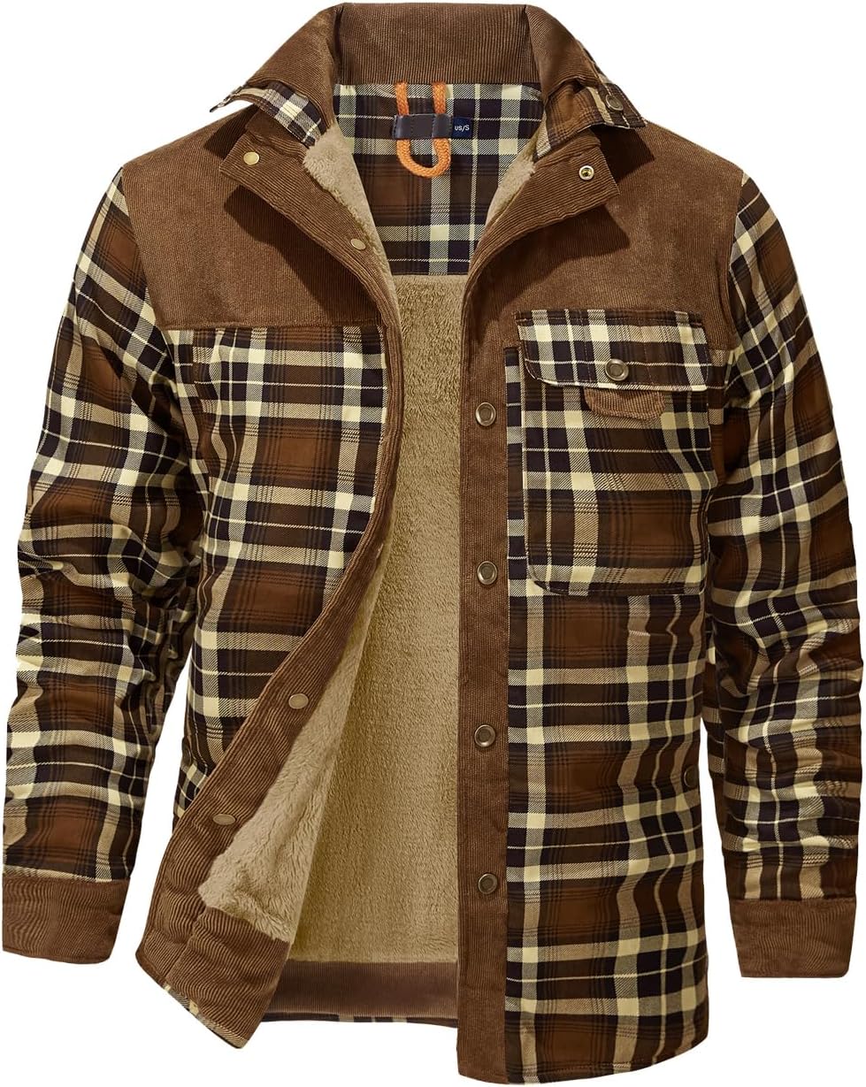 Chemise homme Mr.Stream en flanelle à carreaux doublée sherpa