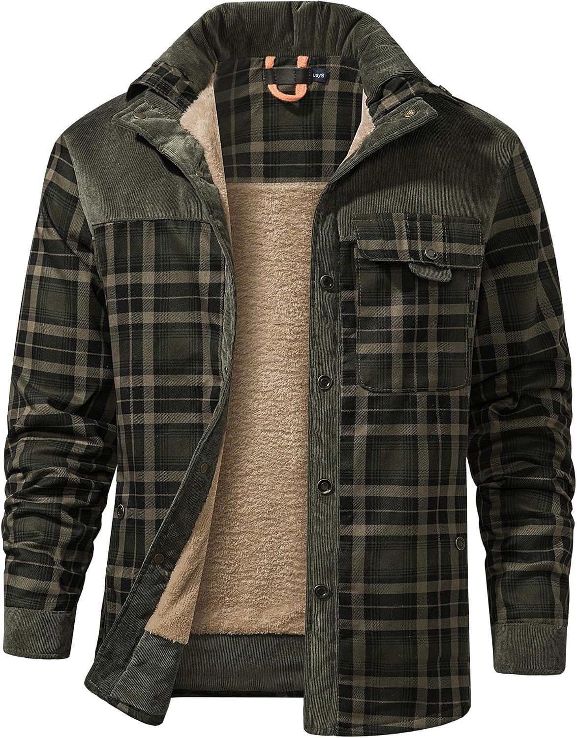 Chemise homme Mr.Stream en flanelle à carreaux doublée sherpa
