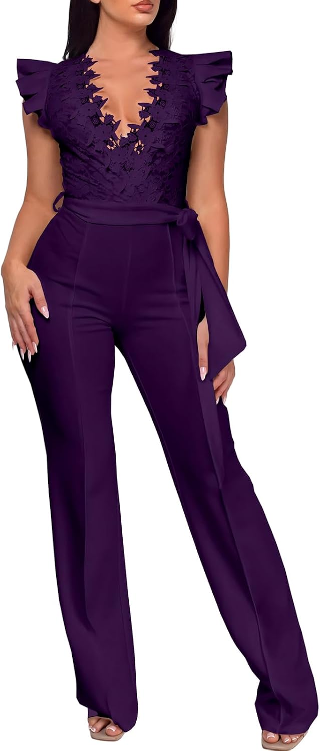 PaladMom – Combinaison Femme Élégante & Glamour – Pantalon Long, Style Soirée & Clubwear