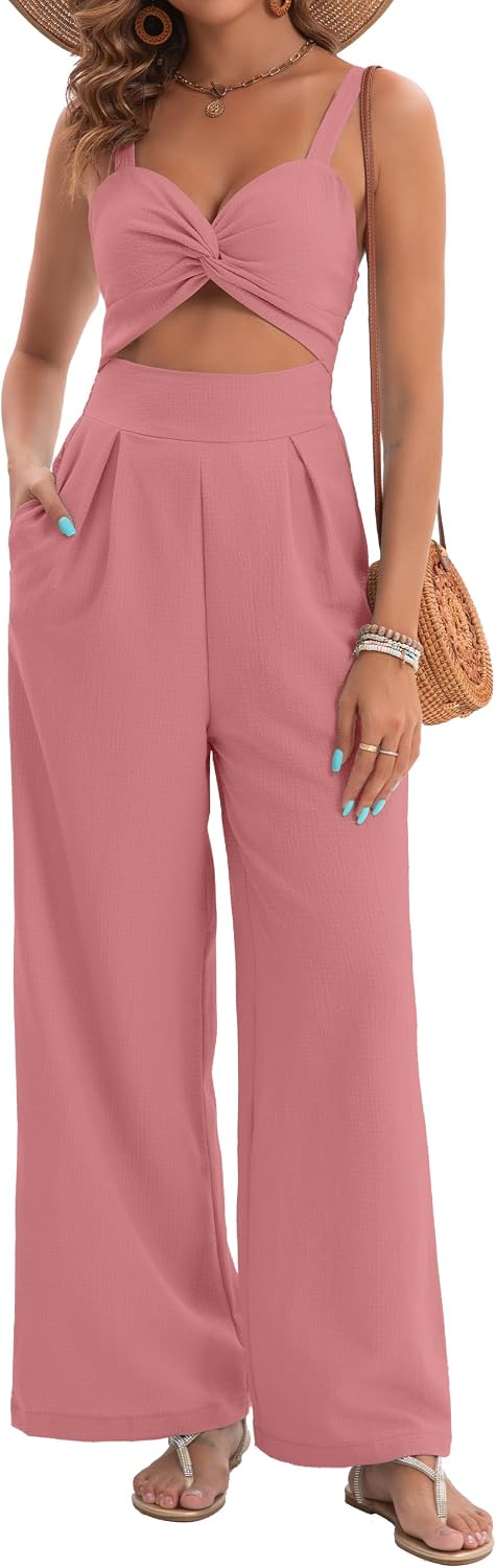 AGERWAY – Combinaison Femme Bicolore Sans Manches, Look Chic & Vacances