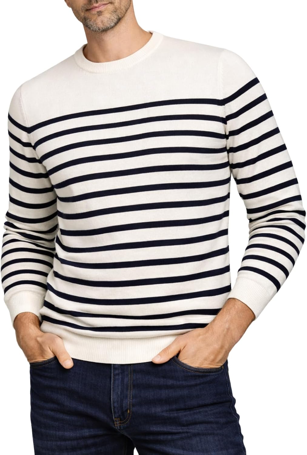 Pull homme Xact en coton à col rond