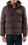 Geographical Norway Verveine Men – Doudoune Chaude à Capuche Homme – Veste Outdoor Rembourrée pour l’Hiver
