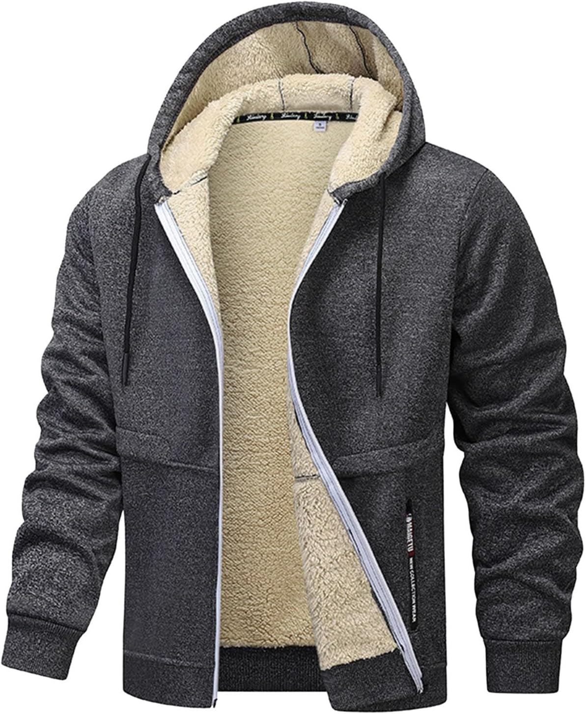 Blouson Homme Hiver Chaud – Veste Grande Taille Sans Capuche, Polaire & Oversize