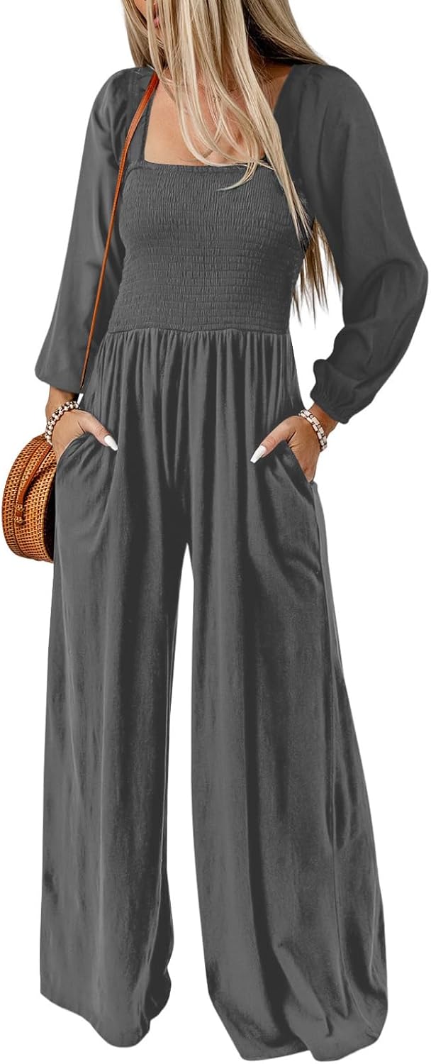 Dokotoo – Combinaison femme extensible à bretelles, coupe ample et style casual chic