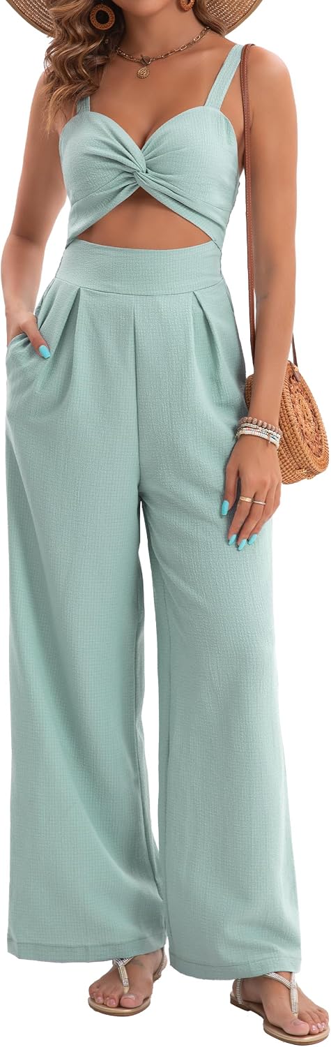 AGERWAY – Combinaison Femme Bicolore Sans Manches, Look Chic & Vacances