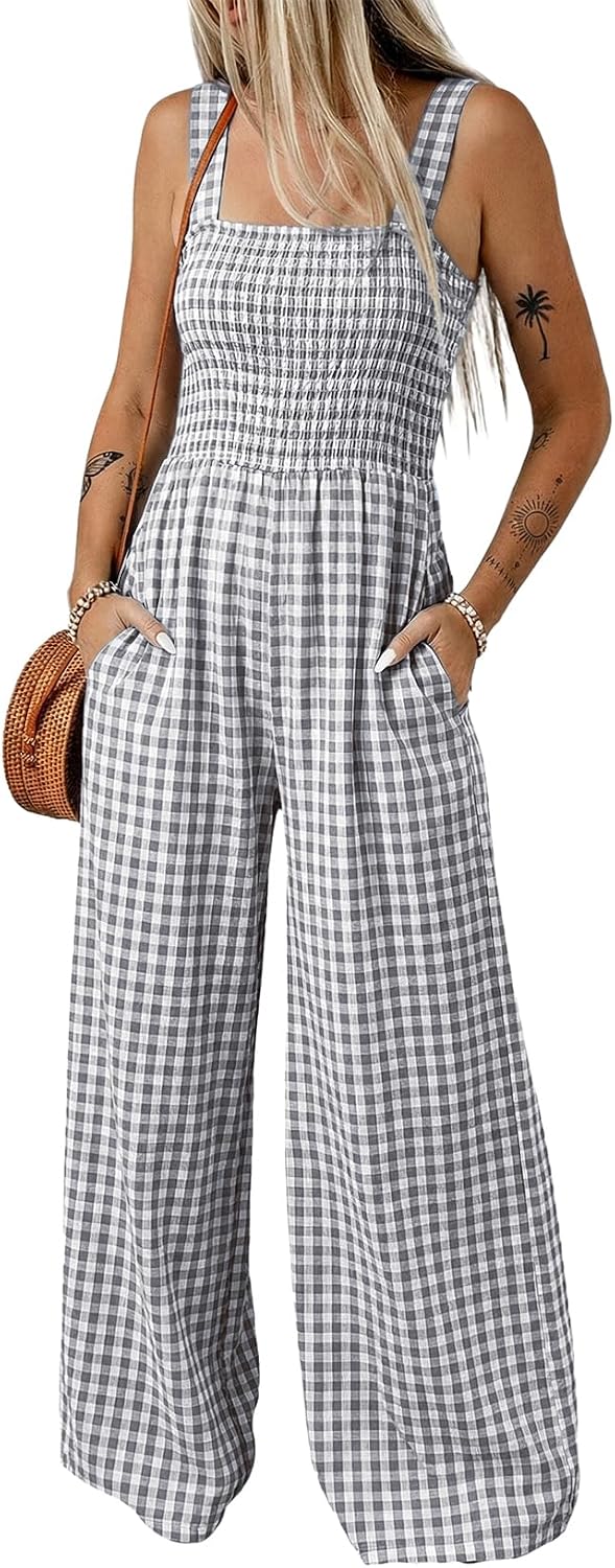 🌿 Dokotoo – Combinaison ample sans manches pour femme, pantalon large et poches