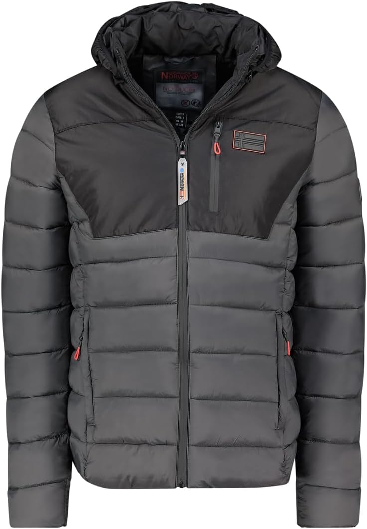 Geographical Norway Batilo Homme – Doudoune chaude et matelassée pour homme – Veste coupe-vent automne-hiver