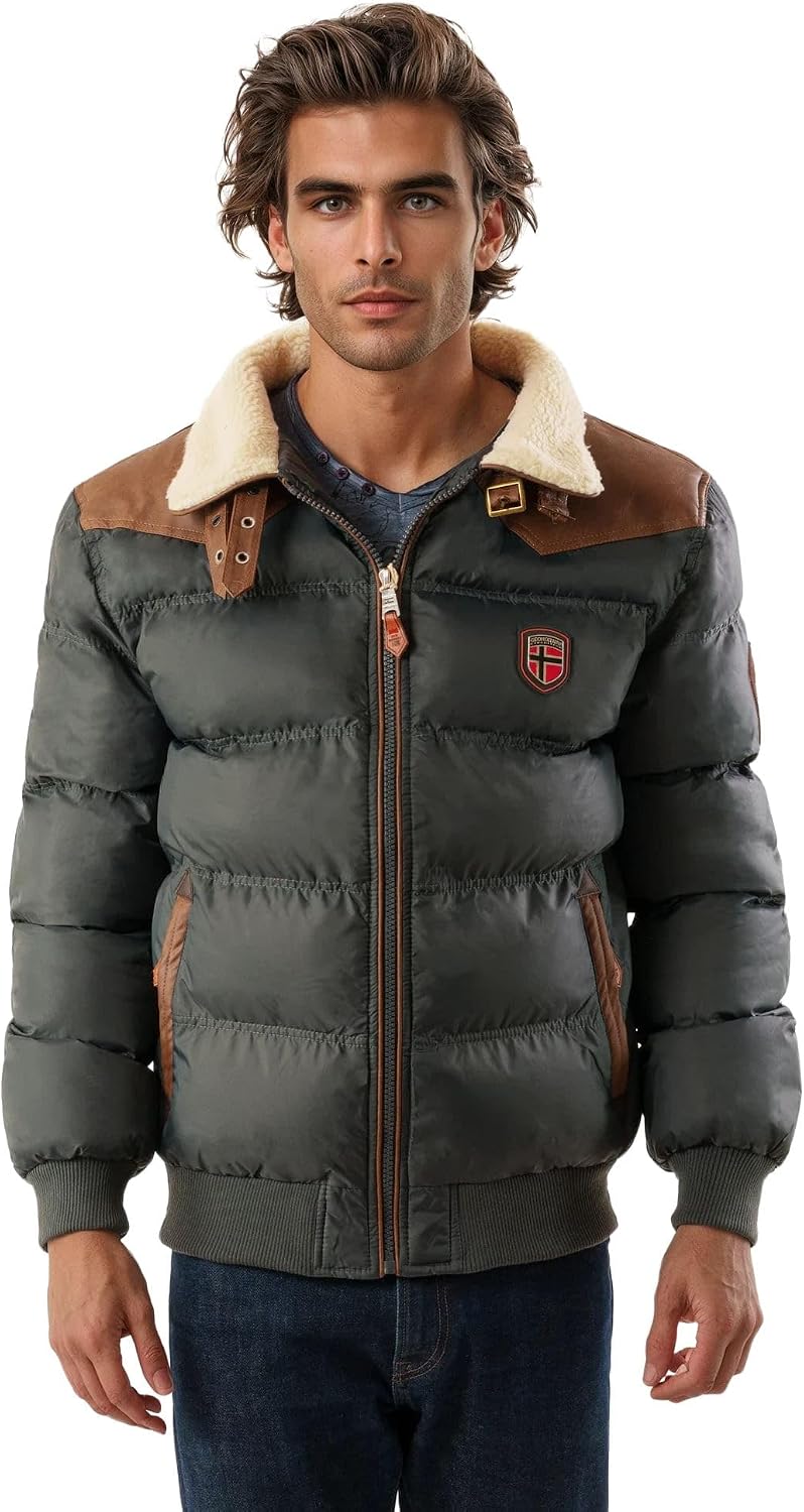 Geographical Norway Abradb – Doudoune Homme Chaude & Matelassée – Veste Coupe-Vent Automne/Hiver