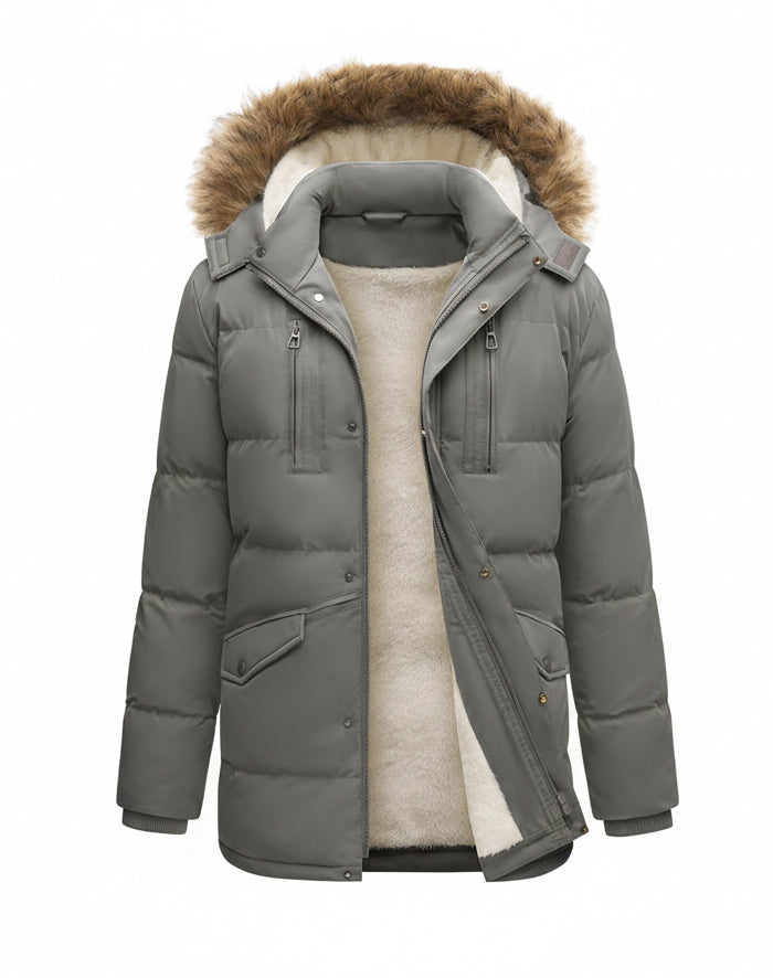 TOMEEK – Doudoune Imperméable Homme à Capuche Amovible – Manteau Chaud Outdoor pour l’Hiver